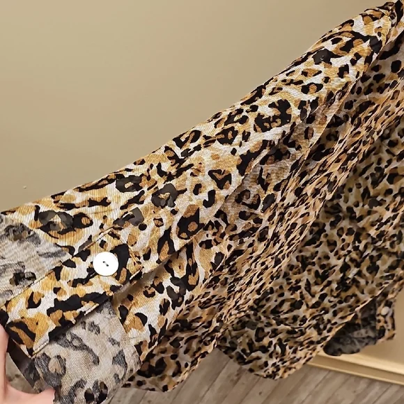 Ruby Rd. Leopard Print Jacket#Z - Picture 5 of 6